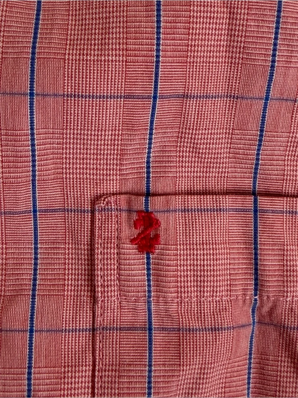 Izod‎ Pink Plaid Button-Down Shirt with Blue Windowpane